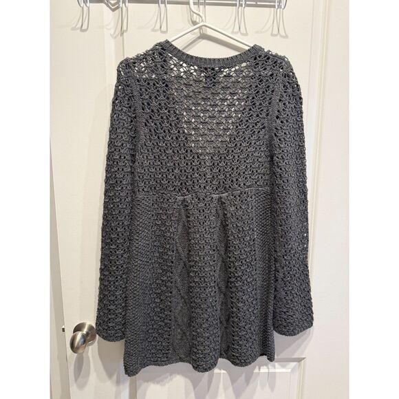 Women's Sweater Cardigan Dress BCBG Maxazria Size Medium Grey Fall EUC Y2K 2000s - Picture 3 of 9